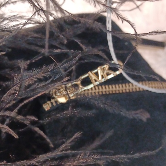 Michael Kors Whitby Black Ostrich Suede & Feather High Heel Bootie MULTI SIZES - Picture 15 of 16